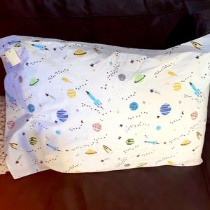 Pottery Barn Kids Organic Solar System One (1) Standard Pillowcase Multi-colored